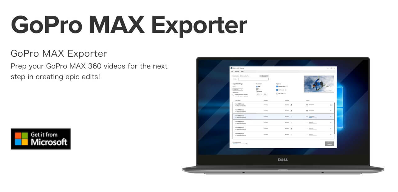 GoPro MAX の360度動画を Windowsで処理する 